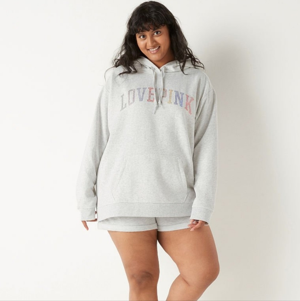 pink hoodie XXL plus size